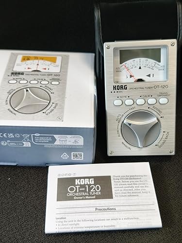 【中古】KORG クロマチックチューナー 針式メーター OT-120 吹奏楽 ブラスバンド オーケストラ どんなコンサート・ピッチにも対応 100時間連続稼働 ソフ KORG クロマチックチューナー 針式メーター OT-120 吹奏楽 ブラス